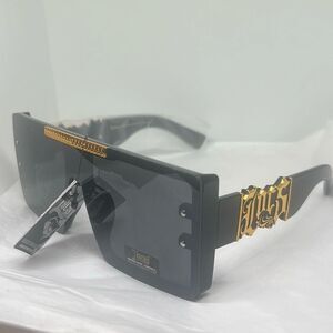 Locs Oversized Shield Sunglasses – Men’s Gangster Style – UV400 Protection